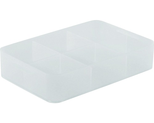 Box Pure met vakverdeling DIN A5 1,3 l transparant 24,2x15,5x4,7 cm