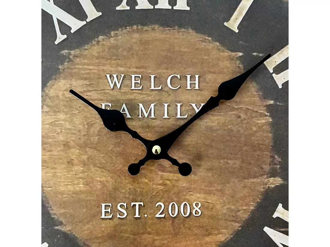Horloge De Salon Horloge Murale Bois Industrielle 33,8x33,8x4