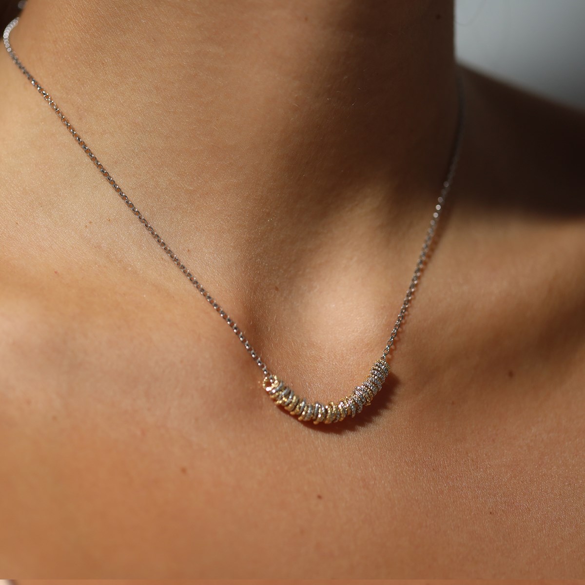 Collier Argent Rhodié Diamanté Giulia