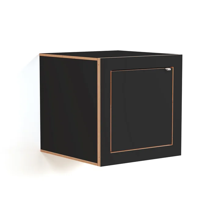Ambivalenz - Fläpps Box Nachttisch 40 x 40 cm, schwarz
