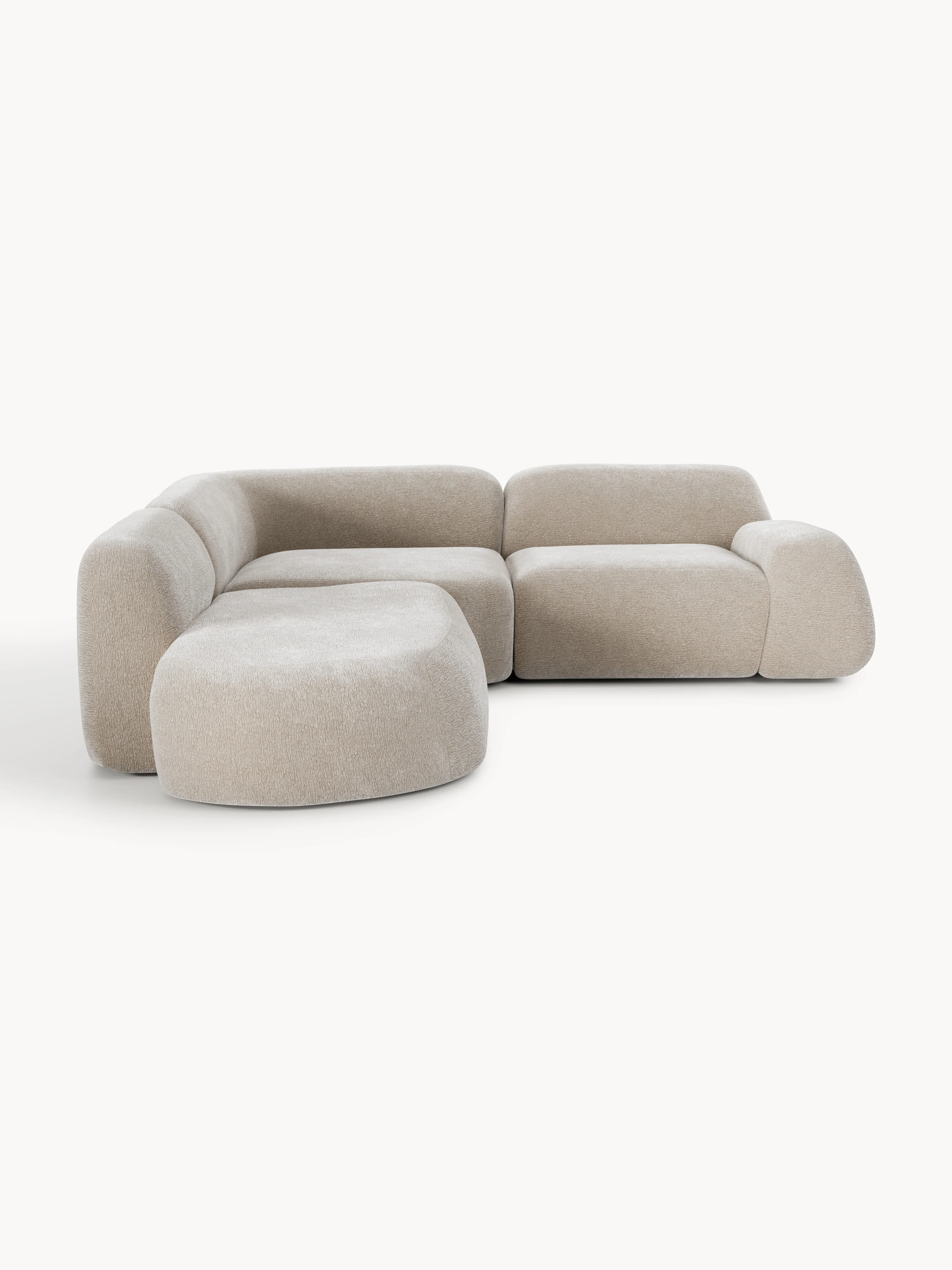 Modulaire hoekbank Wolke (4-zits) met chaise longue
