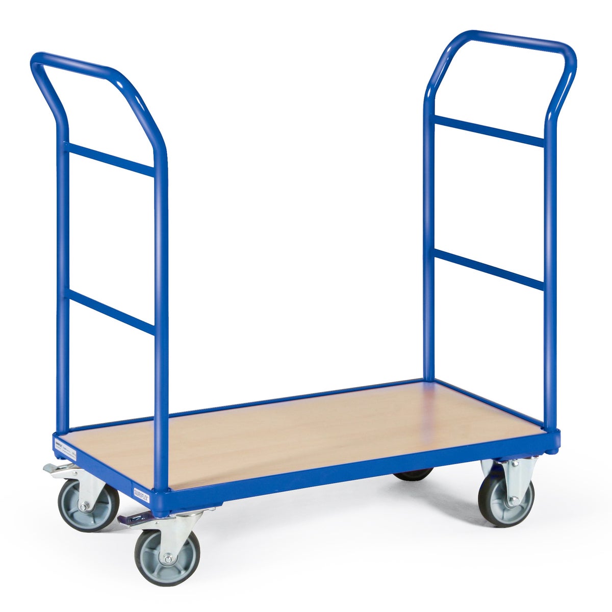 Protaurus platformwagen met 2 duwbeugels en rand van 1000x600mm