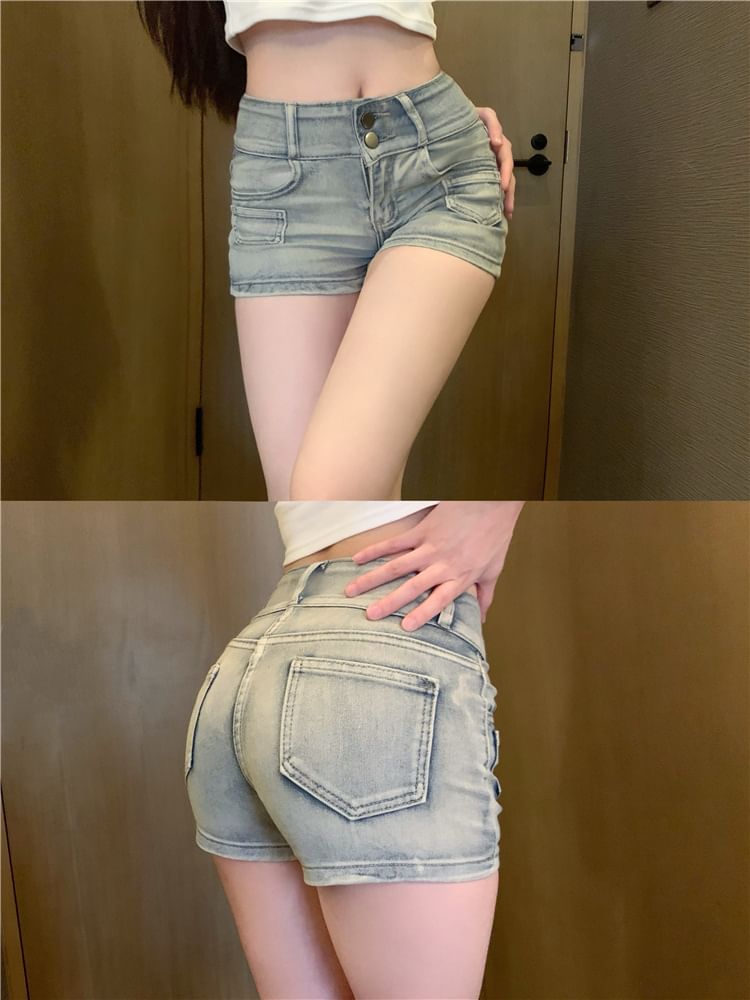 Soswift - Mid Rise Denim Hotpants