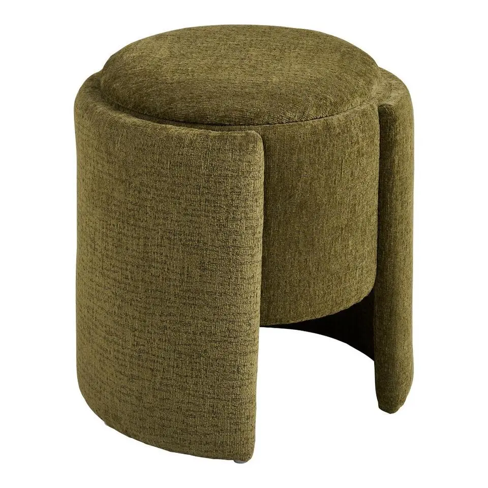 Hioshop Folva poef Ø42cm met opbergruimte groen