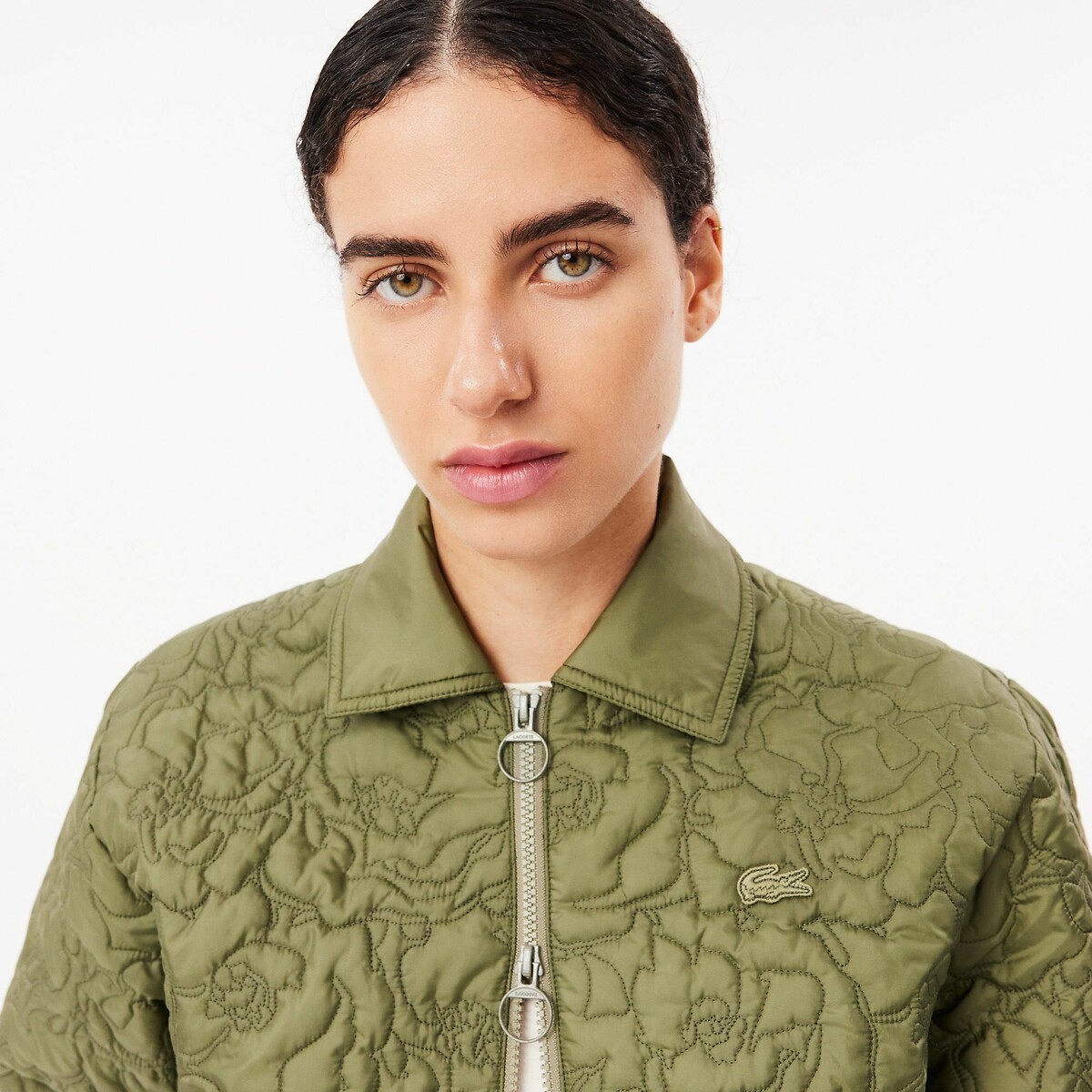 LACOSTE<br>Jaqueta com gola de camisa