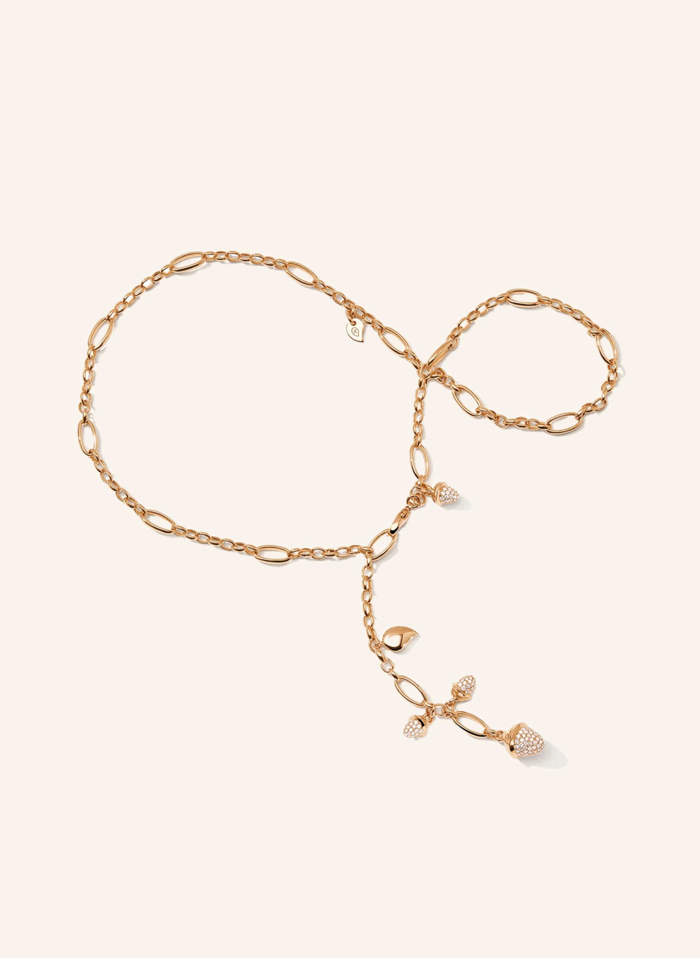 TAMARA COMOLLI Halskette NECKLACE MIKADO DELICATE 51 CM DIAMOND PAVÉ mit Diamant Pavé