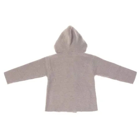 Lässig Baby-Strick-Hoodie GOTS Garden Explorer, Größe 62/68, Grau