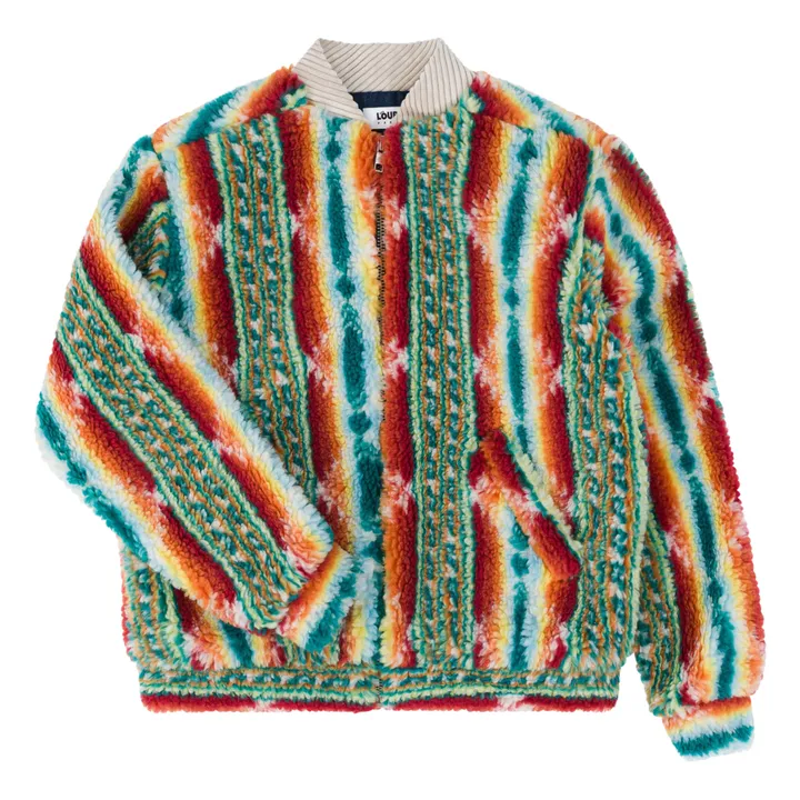 Lours Paris Bomber Façon Fourrure Fibres Recyclées | Bleu