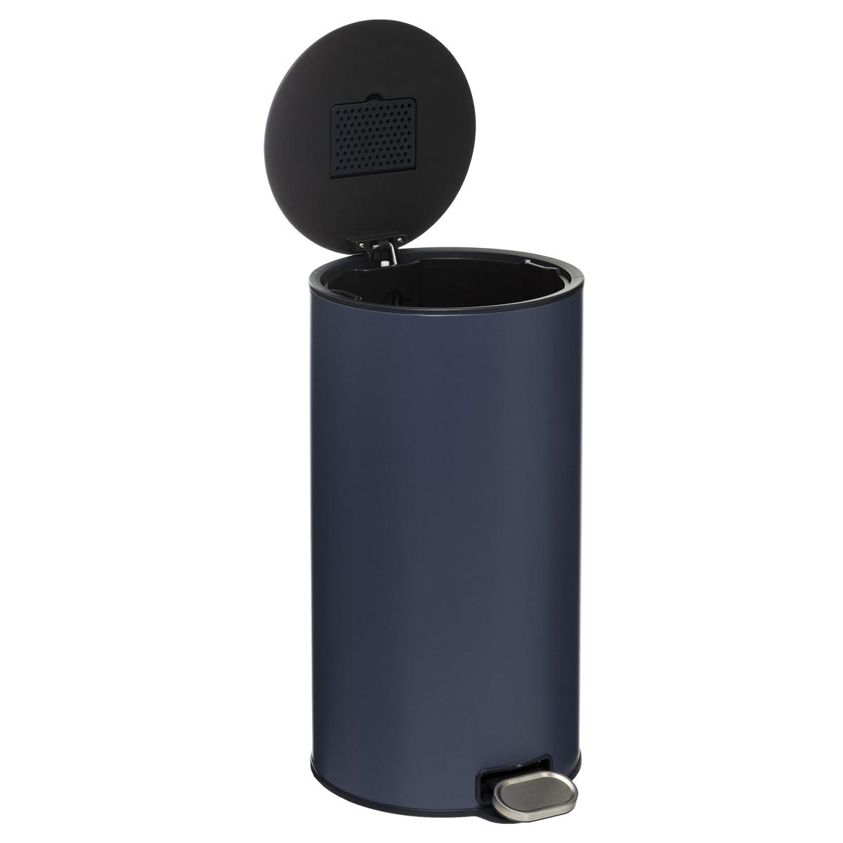 POUBELLE METAL 30L BLEU DELTA