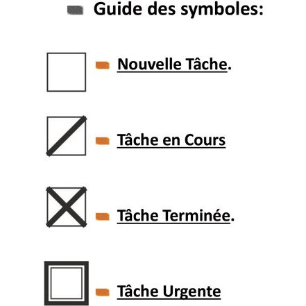 Bloc de bureau Task Manager To Do List Oxford ligné 12,5 x 20 cm spirale