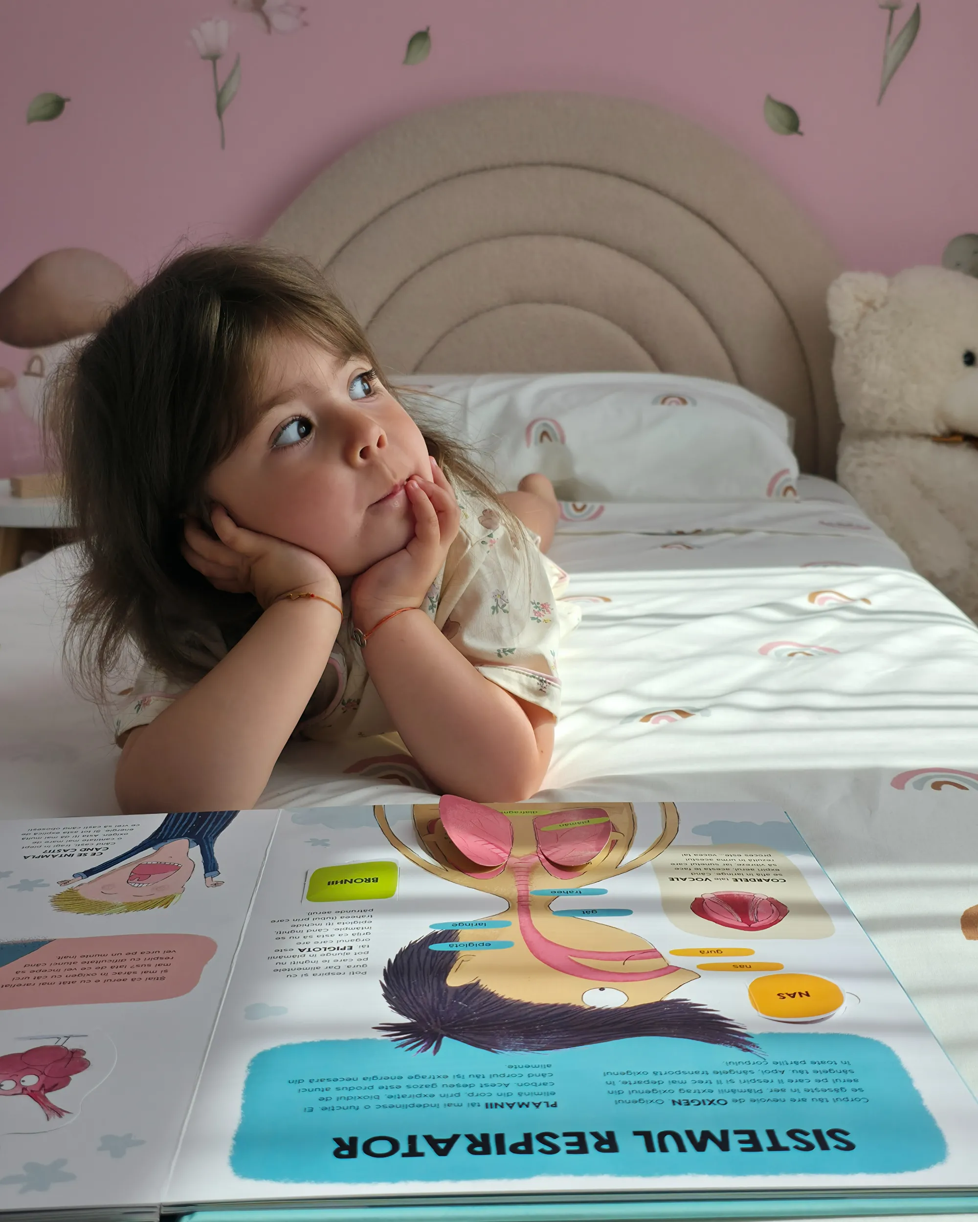 Kinderbed Bouclé ANET 90 x 200 cm Beige