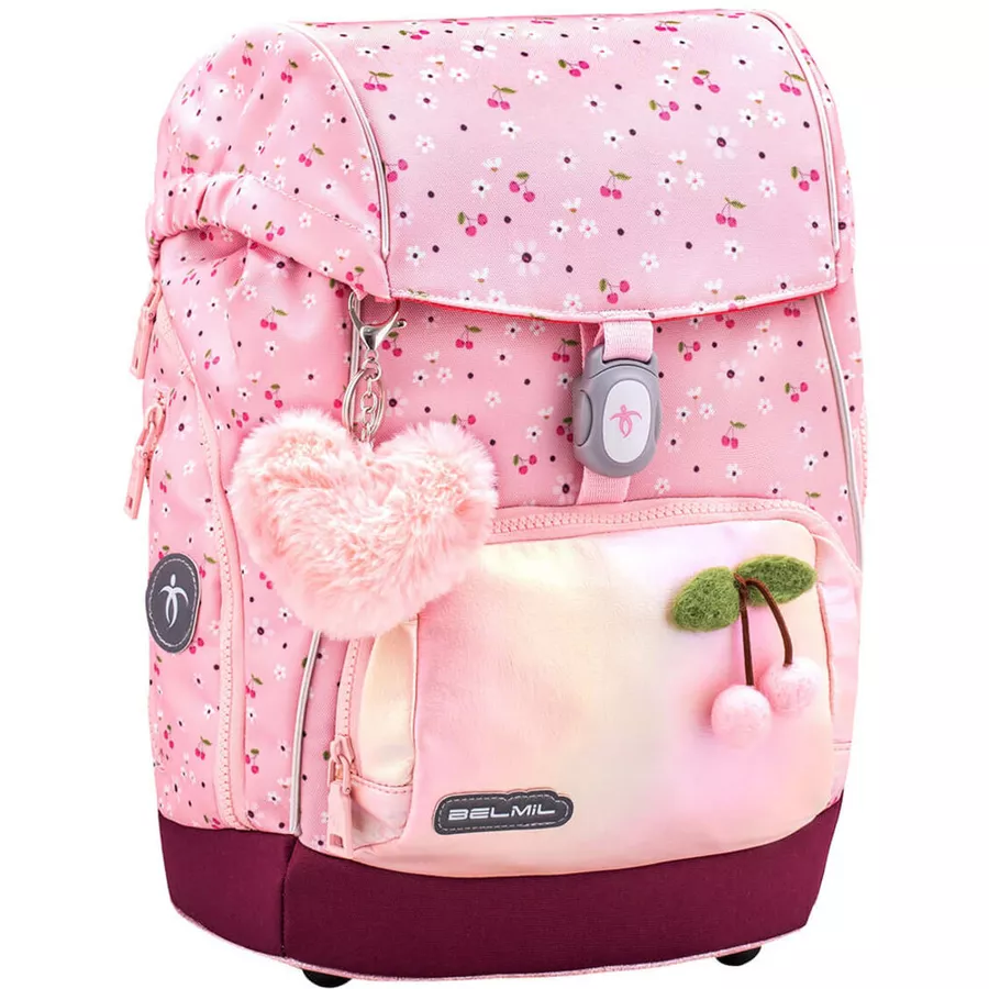 Belmil Schulranzen Premium Comfy Plus Set 6-teilig Cherry Blossom