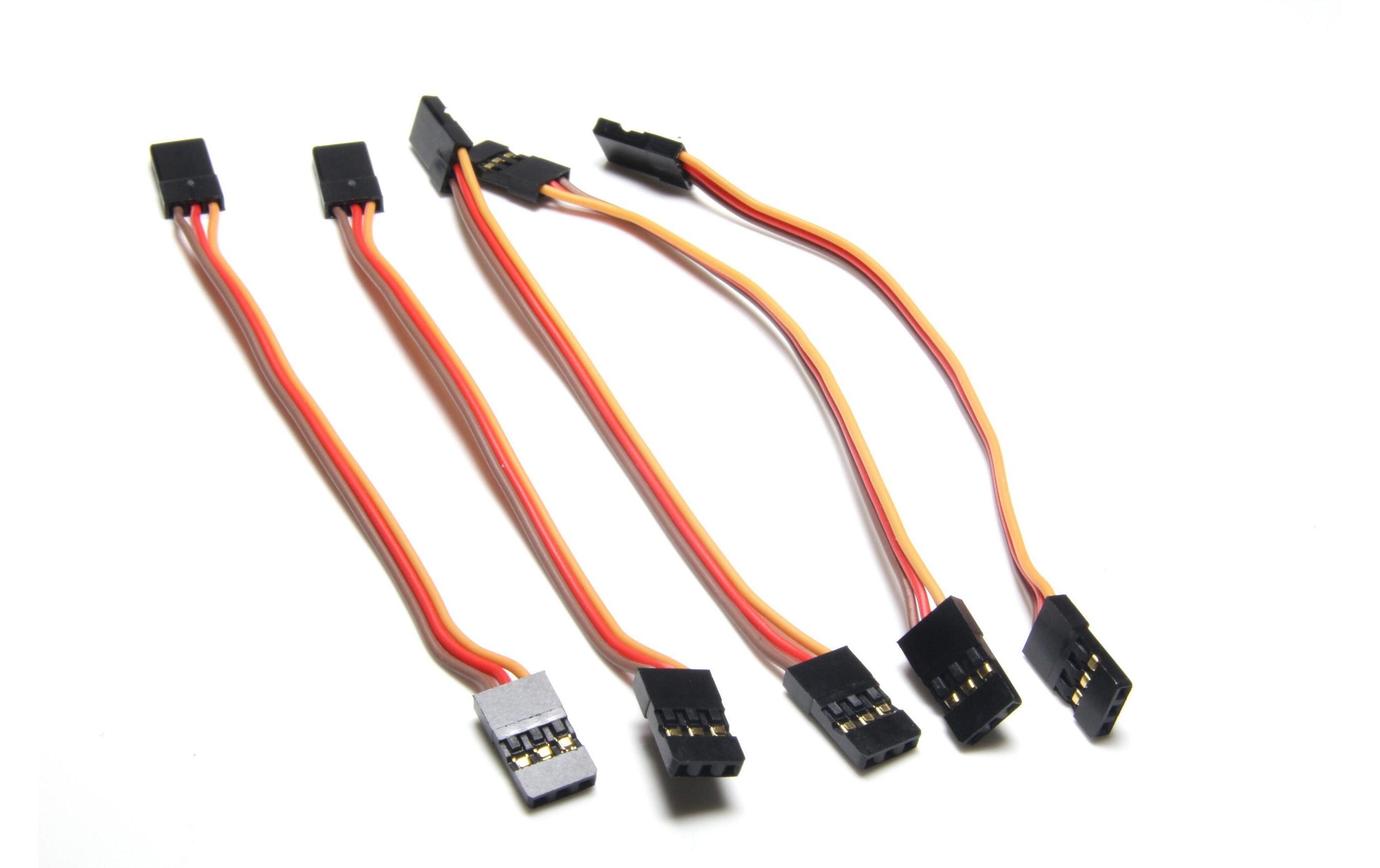 Servopatchkabel 10 cm JR-Stecker zu JR-Stecker5 Stück