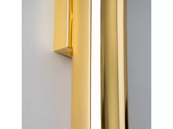 Appliques Lagos moderne en acier - 2 sources lumineuses - L.6 x H.30 cm - éclat doré