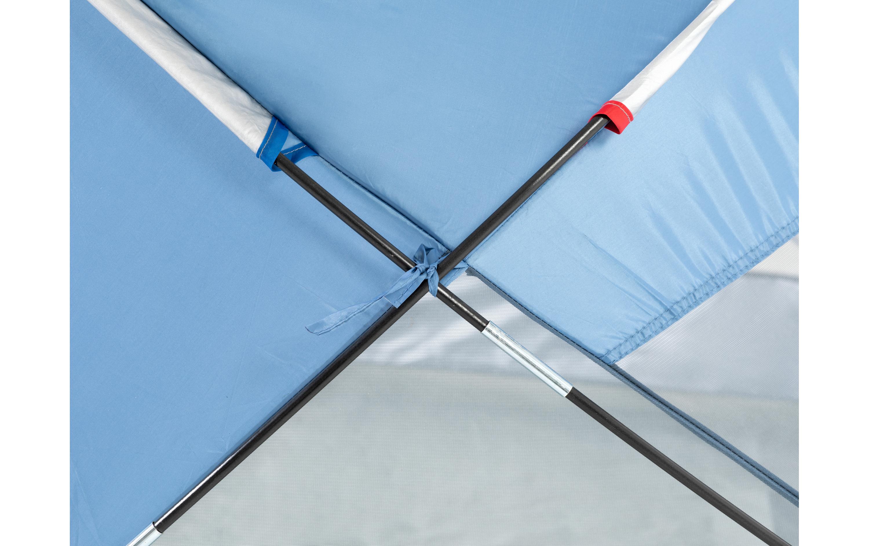 Strandzelt Hippo, BlauStrandmuschel schützt vor Sonne, Wind und leichtem Regen