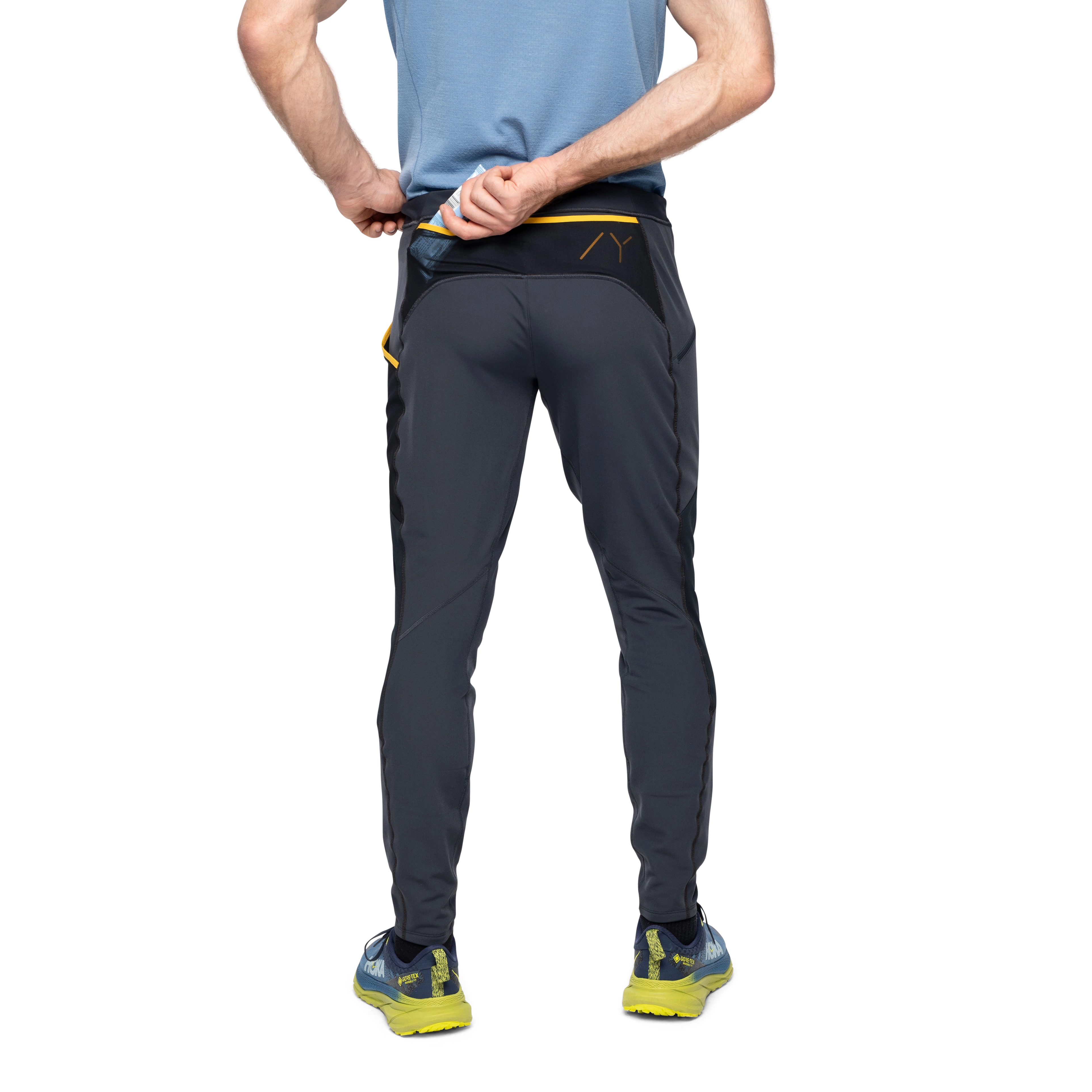 Y LightLine Fast Winter Tights Men Dark Shadow Grey / Black