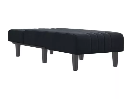 Chaise longue noir velours