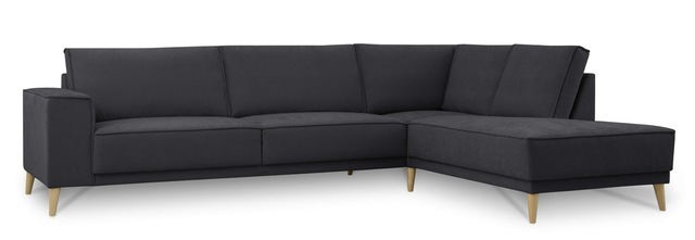 GOODproduct Ecksofa »Oland Skandi, weicher Chenille-Stoff« L-Form, 289 cm, Wellenunterfederung, Skandi-Design, Massivholzfüsse