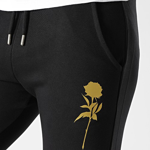 Pantalon Jogging Rose Noir Doré