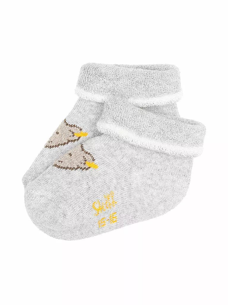 STEIFF Baby Socken soft grey melange hellgrau