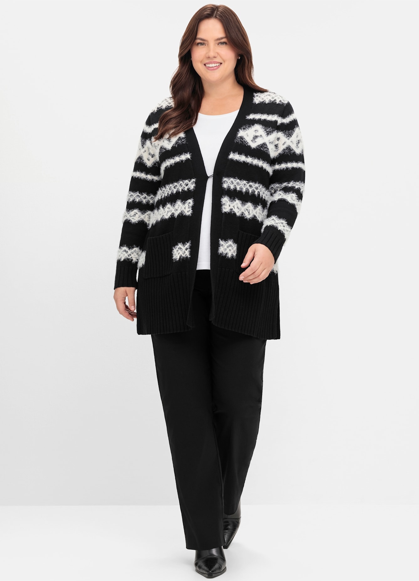 Sheego Longstrickjacke