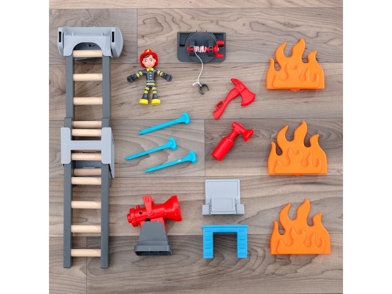 Kid Kraft Feuerwehr 2-in-1 Feuerwehrauto Spiel-Set
