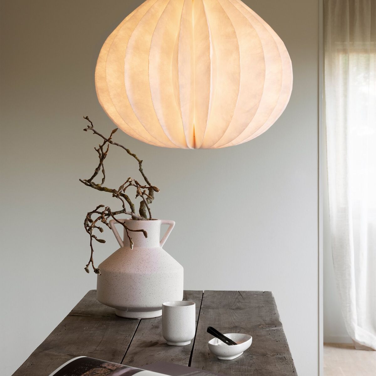 Onion taklampe, hvit