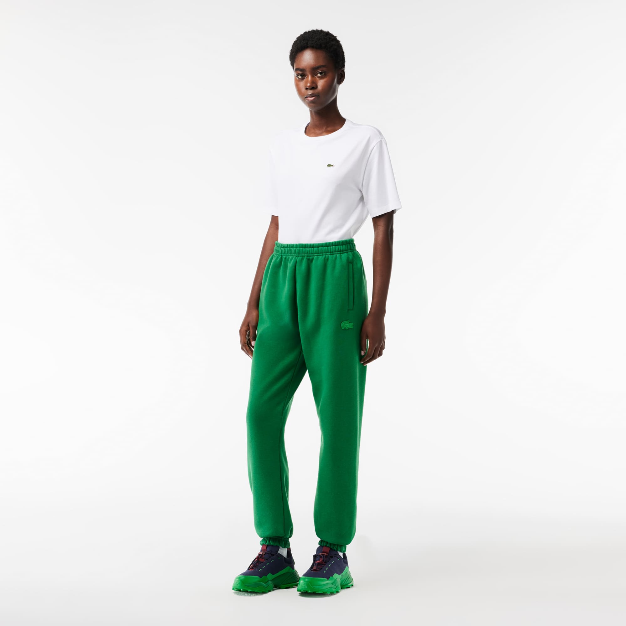 Pantalon de survêtement Jogger en molleton gratté Pantalons de survêtement - Vert - Lacoste - Femme