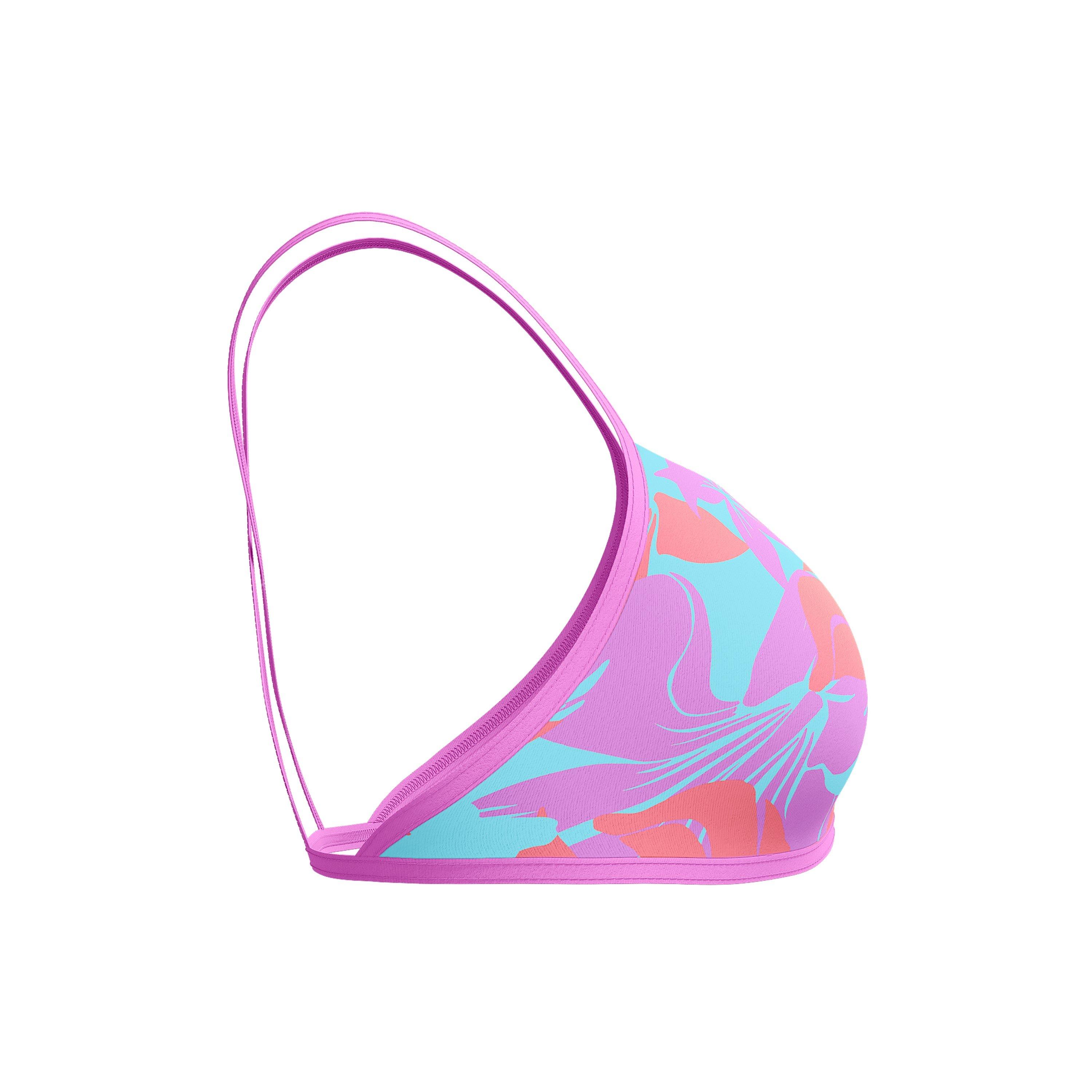 Speedo Womens Allover Digital Cross Back Crop Top