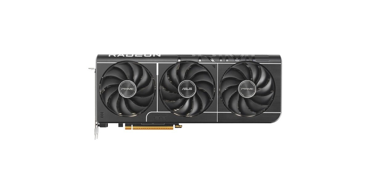 ASUSPRIME Radeon RX 9070 XT OC grafische kaart  (Grijs, 3x DisplayPort, 1x HDMI, RDNA4)