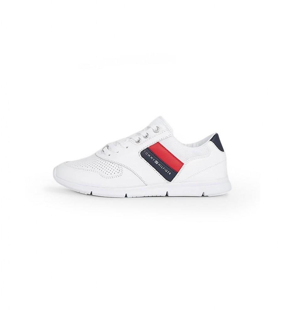 Tênis Tommy Hilfiger de couro leve, branco