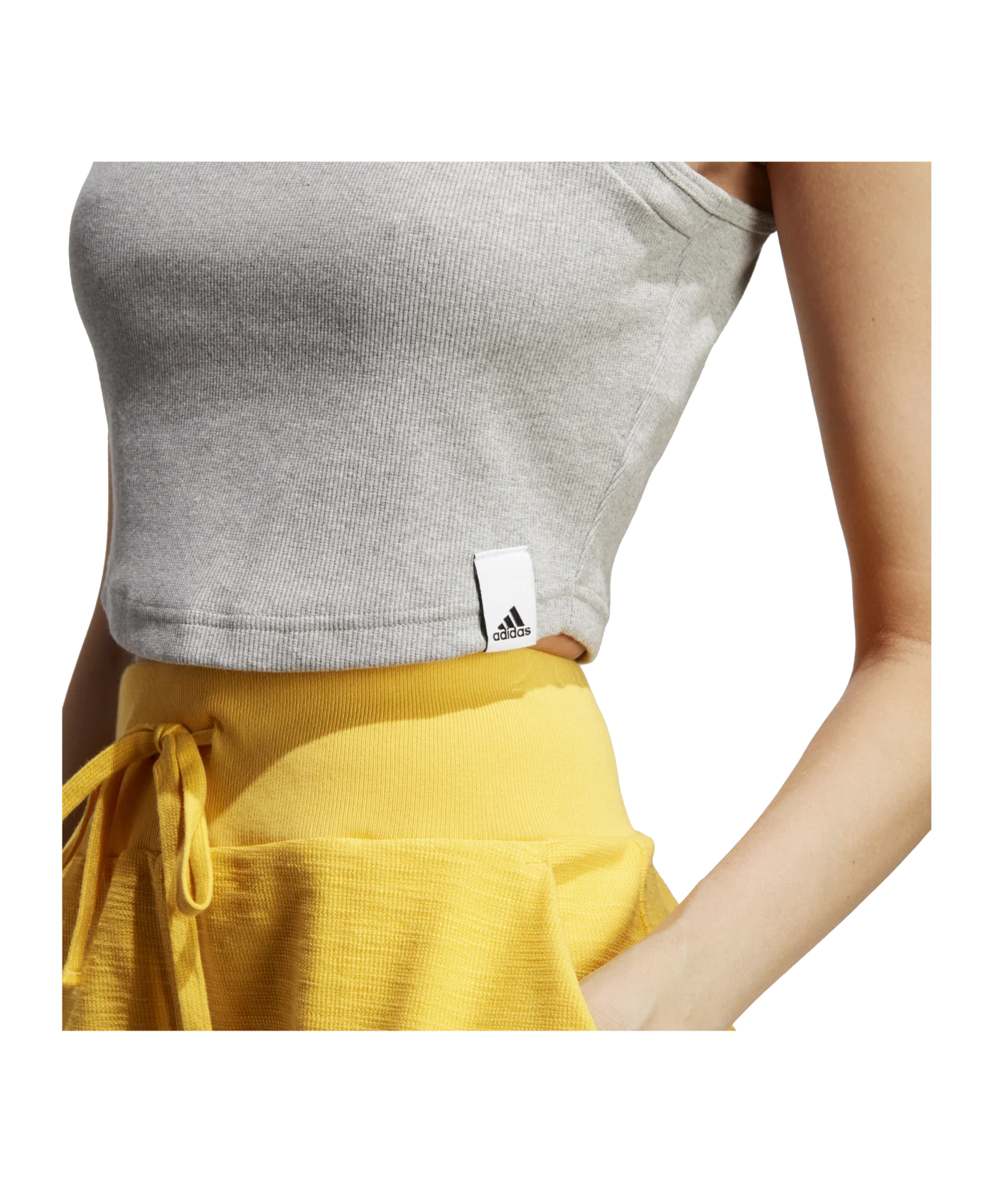 adidas Lounge Rib Tanktop Damen Grau