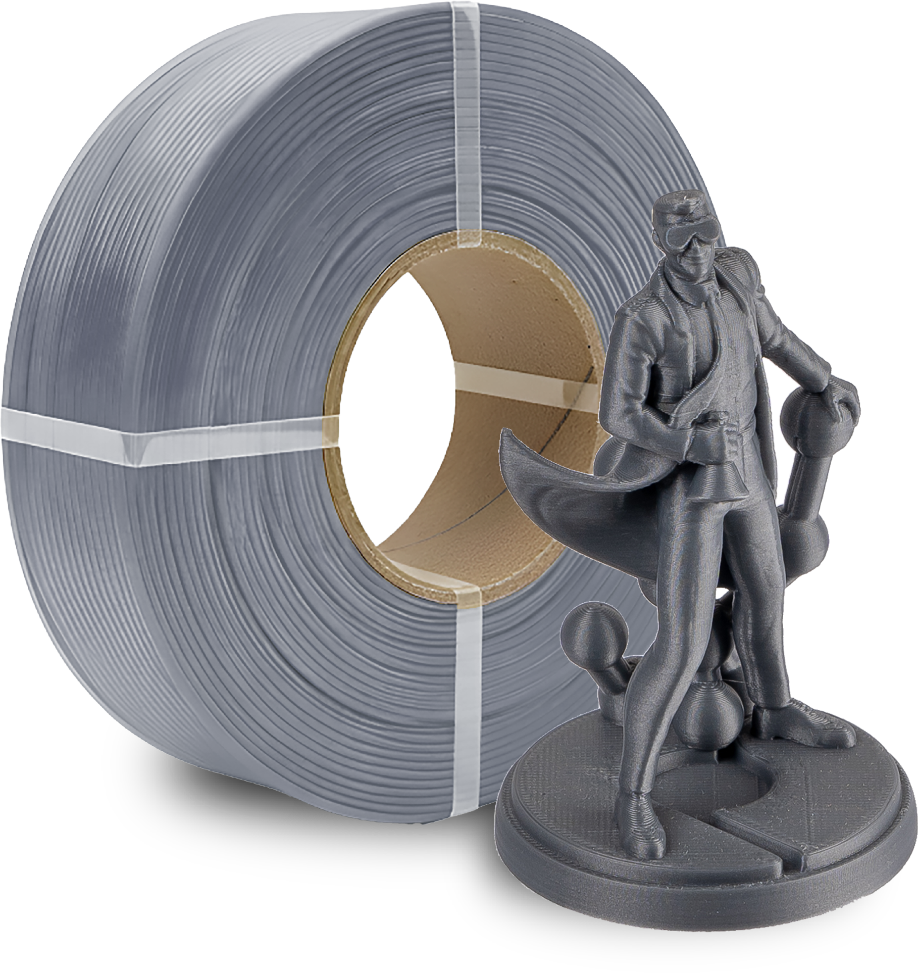 Polymaker  Panchroma™ PLA Refill Steel Grey, 1,75 mm / 1000 g    High-Speed Filament in Steel Grey, ohne Spule