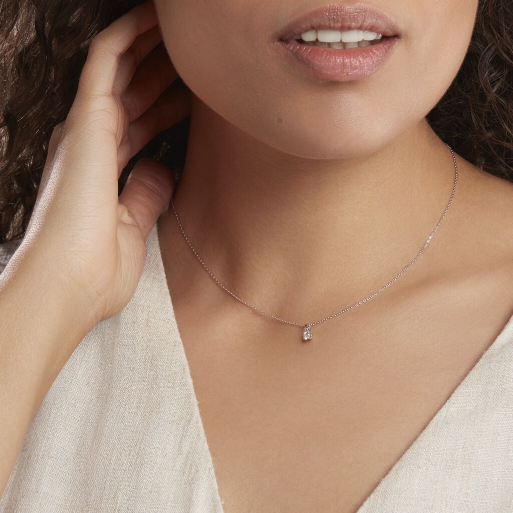 Pendentif Aphrodite Or Blanc Diamant