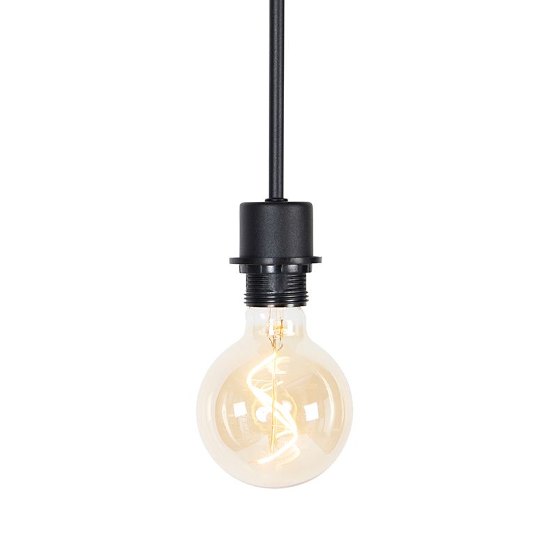 Moderne hanglamp zwart zonder kap - Combi 1