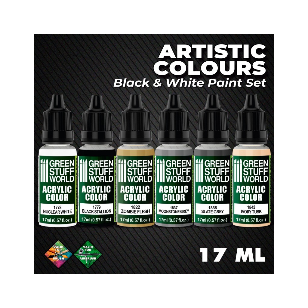 Set de Peintures - Noir et Blanc