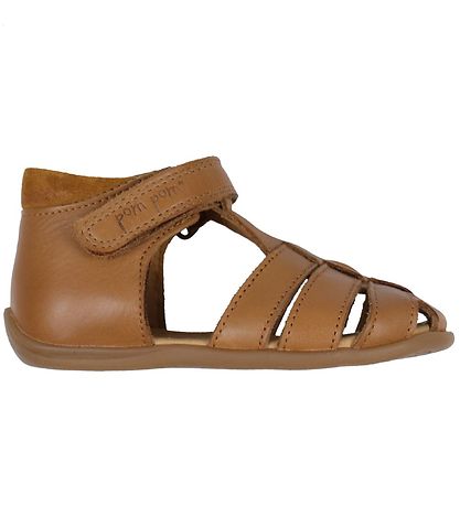Pom Pom Sandalen - Starter Klettband - Camel