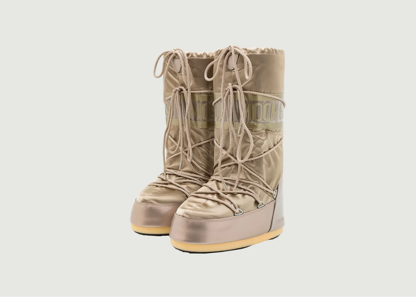 Bottes Icon Glance Silver en satin Moon boot