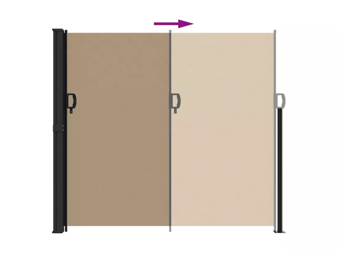 Auvent latéral rétractable taupe 180x300 cm