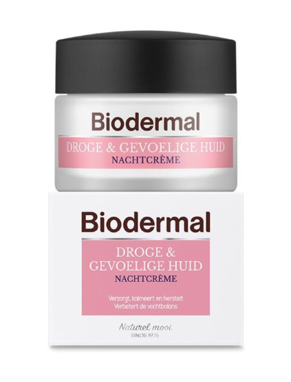 Biodermal Nachtcreme droge en gevoelige huid 50ml