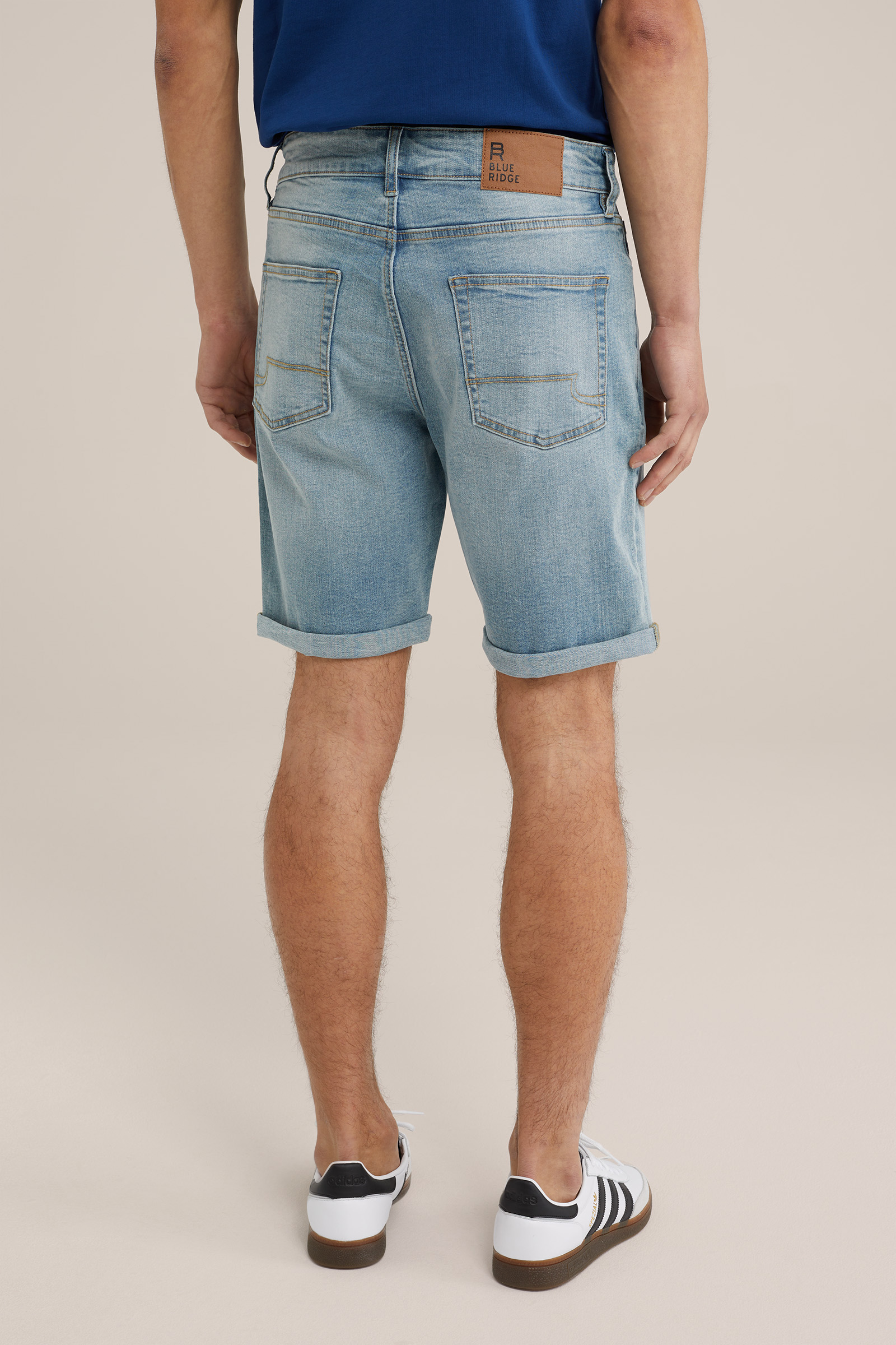 regular fit denimshort met stretch Blue Ridge Lichtblauw