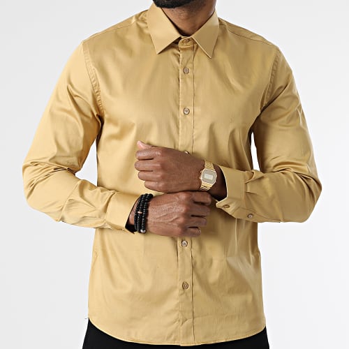 Chemise Manches Longues PCH-901 Jaune Moutarde