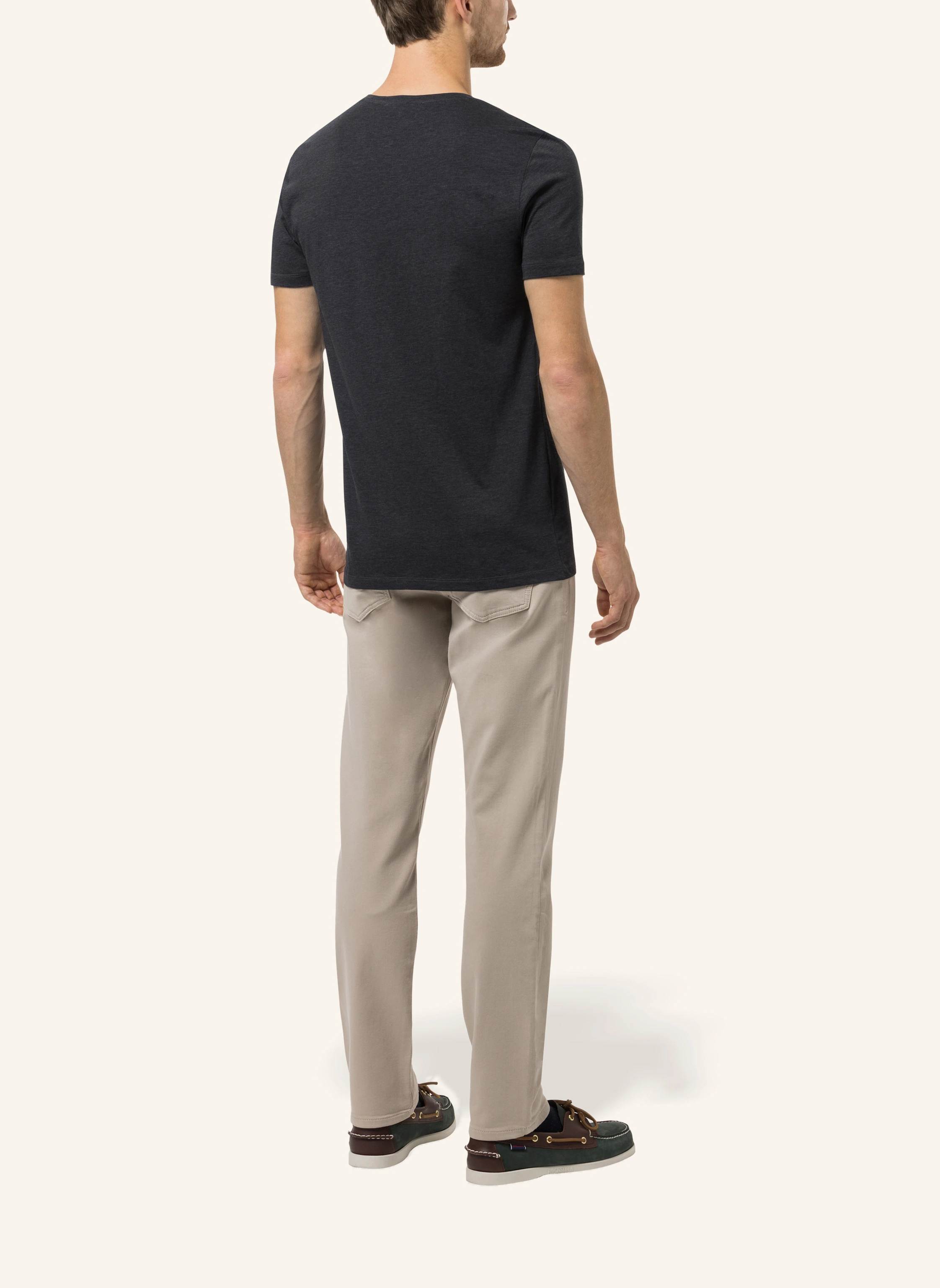 TRUSTED HANDWORK V Neck 1/2-Sleeve T-Shirt