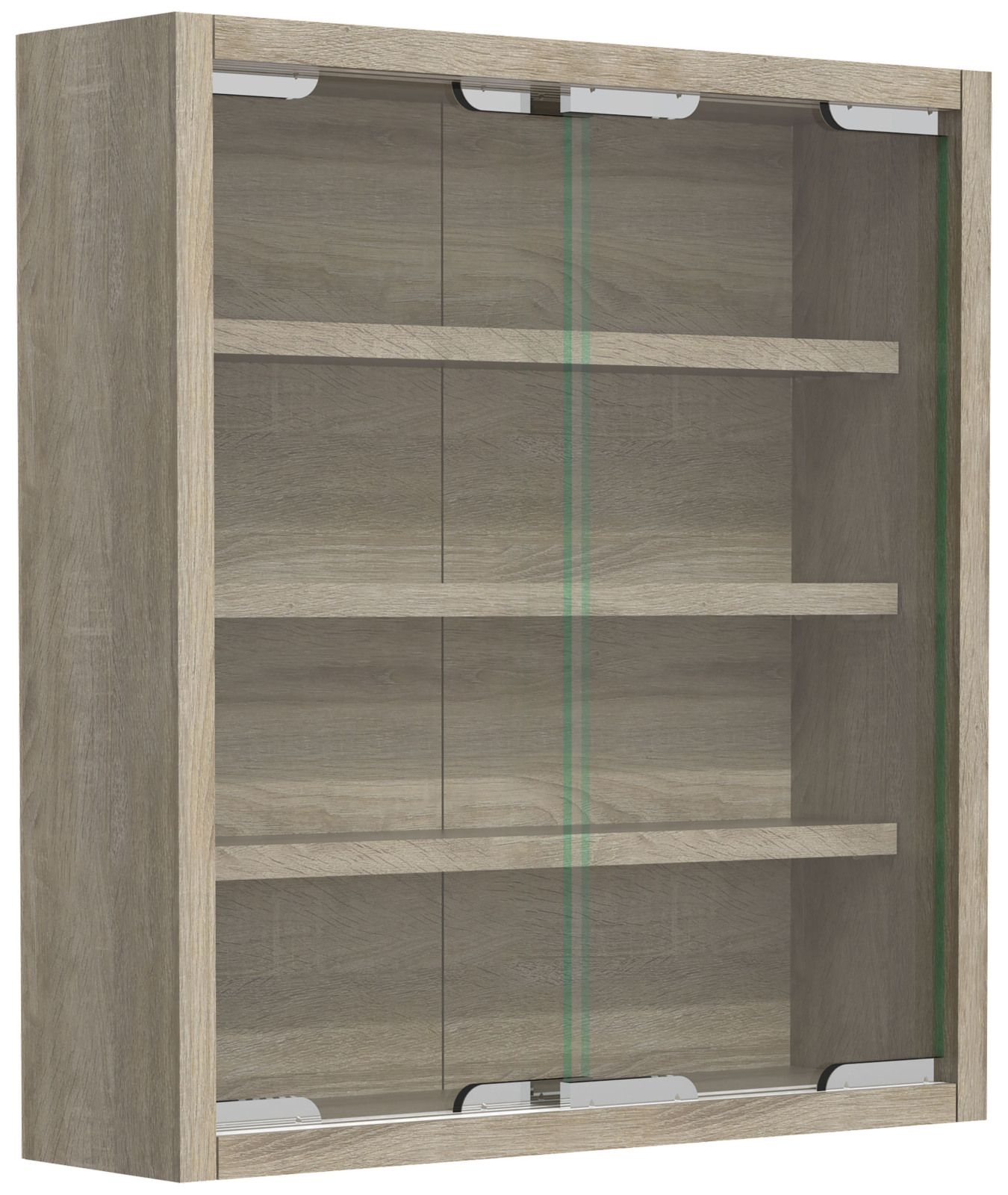 Wandvitrine AGISA S - Sonoma Eiche - Schiebetüren - 37 cm breit