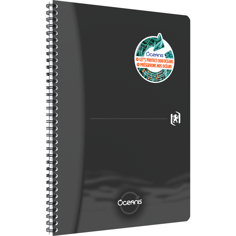Cahier Oxford Oceanis Integrale 210X297 180P Optik P. Q5/5+Tag Polypro Noir