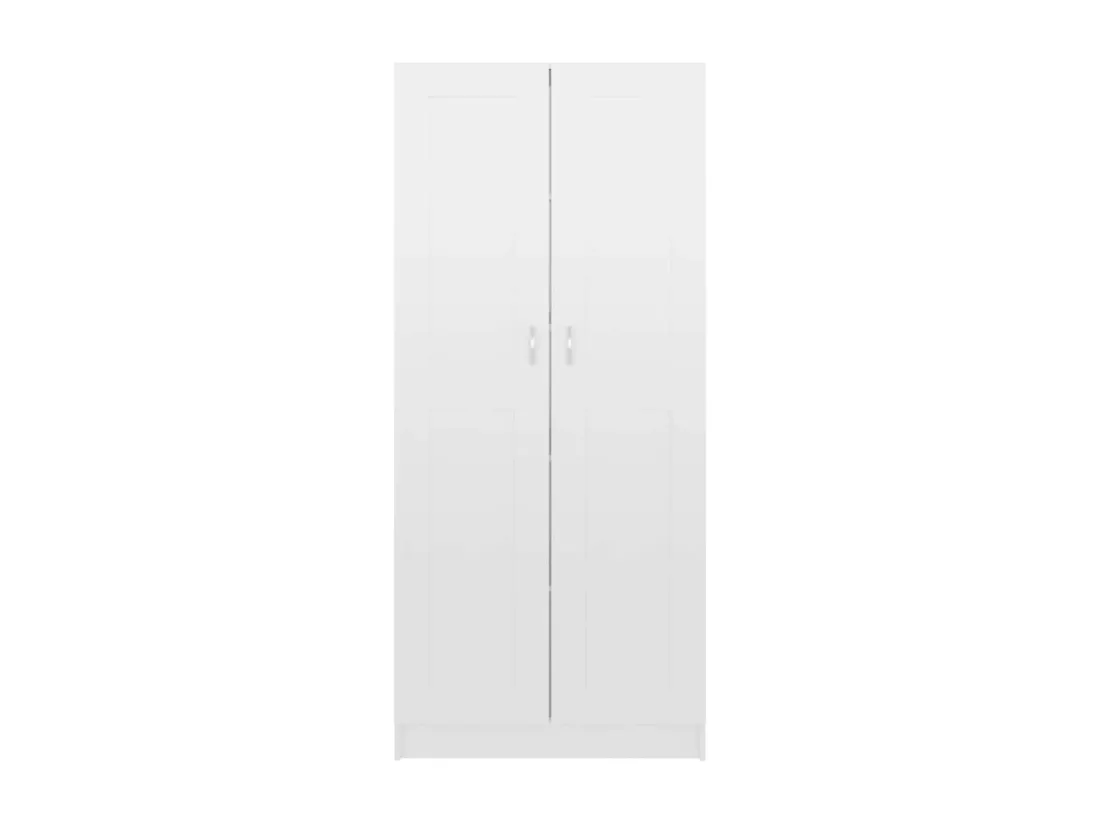 Bibliothèque Blanc brillant 82,5x30,5x185,5cm Bois d'ingénierie