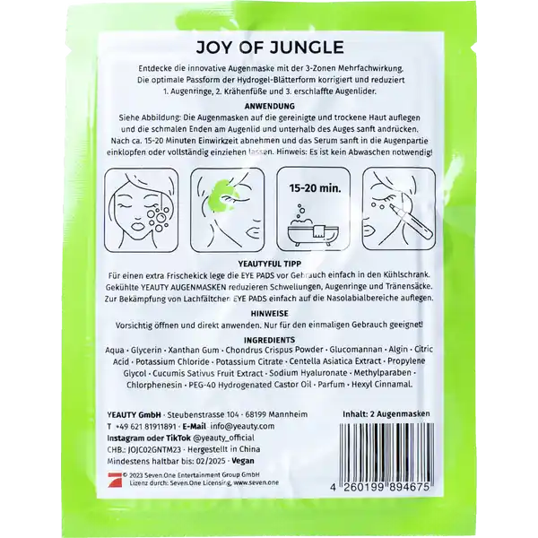 Eye Pad Mask Joy of Jungle