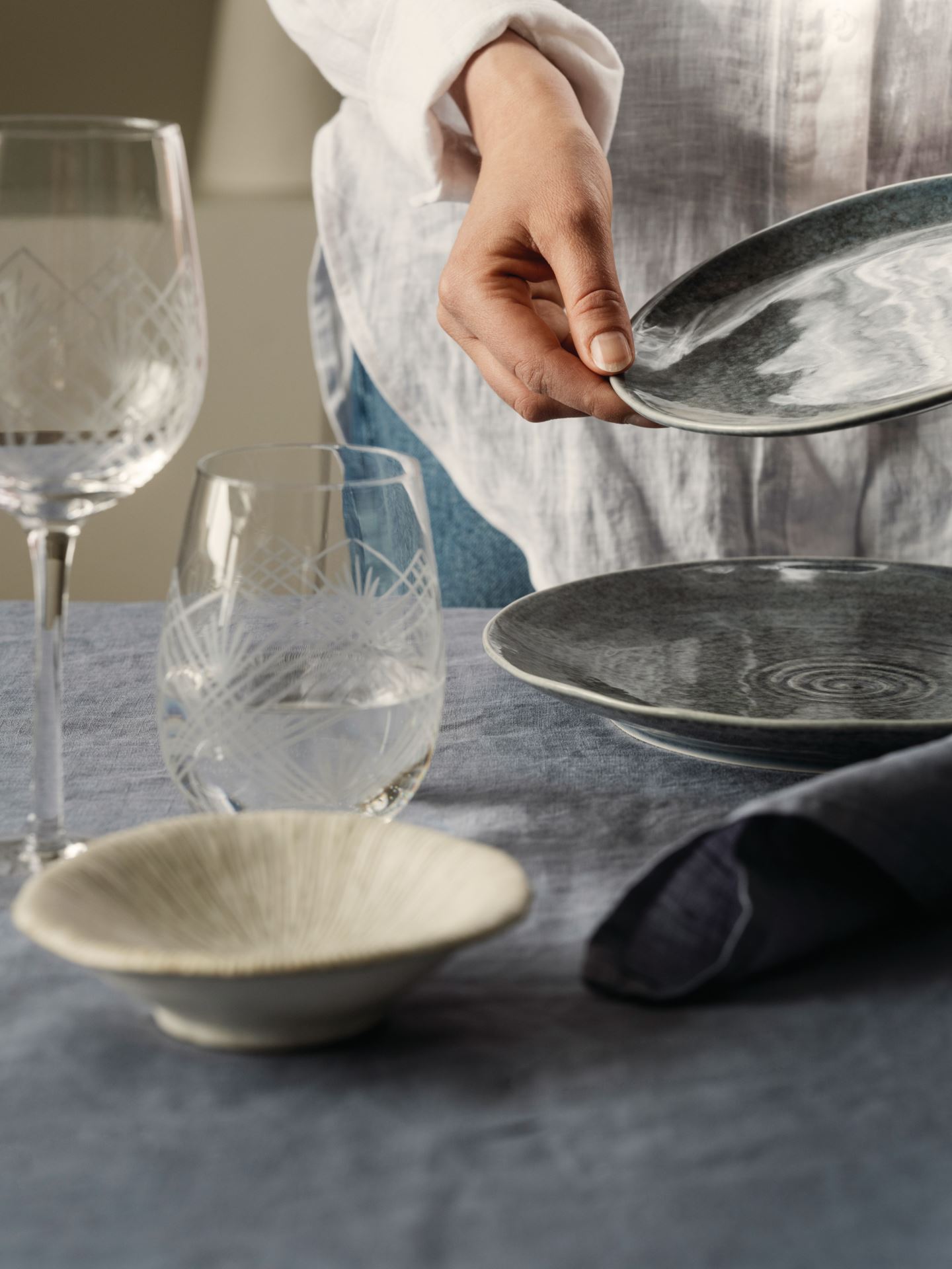Frokosttallerken grå - ø20