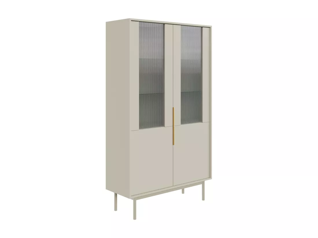 Vitrine avec 2 portes - Beige - DABRIANA