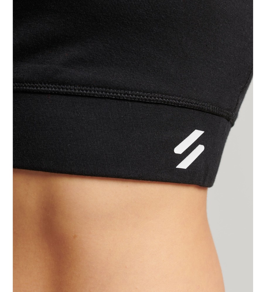 Sutiã esportivo Superdry Core em algodão orgânico - Preto